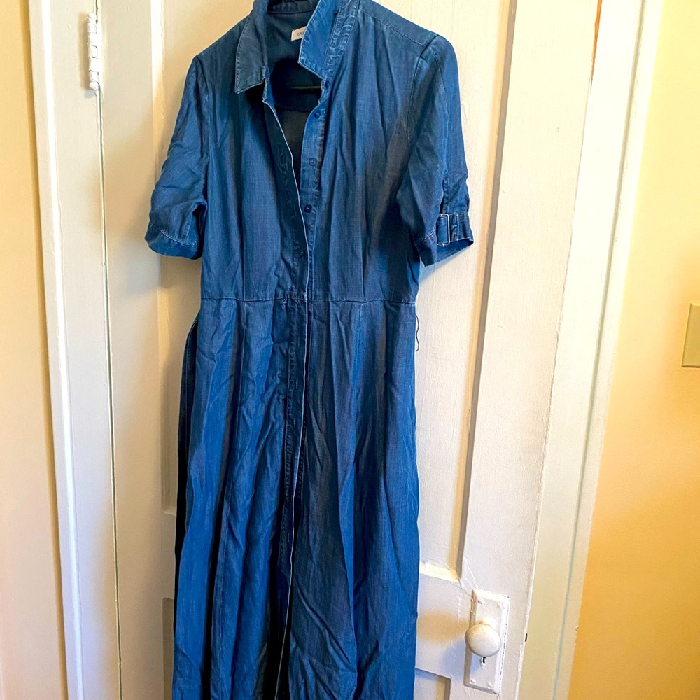 Calvin Klein: Button-up, Half Sleeve, Denim Dress